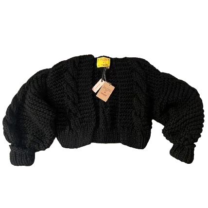 KRISS KROSS Cropped Cardigan | BLACK