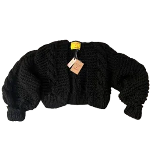 KRISS KROSS Cropped Cardigan | BLACK