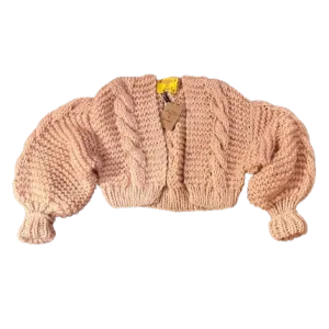 KRISS KROSS Cropped Cardigan | EGGSHELL