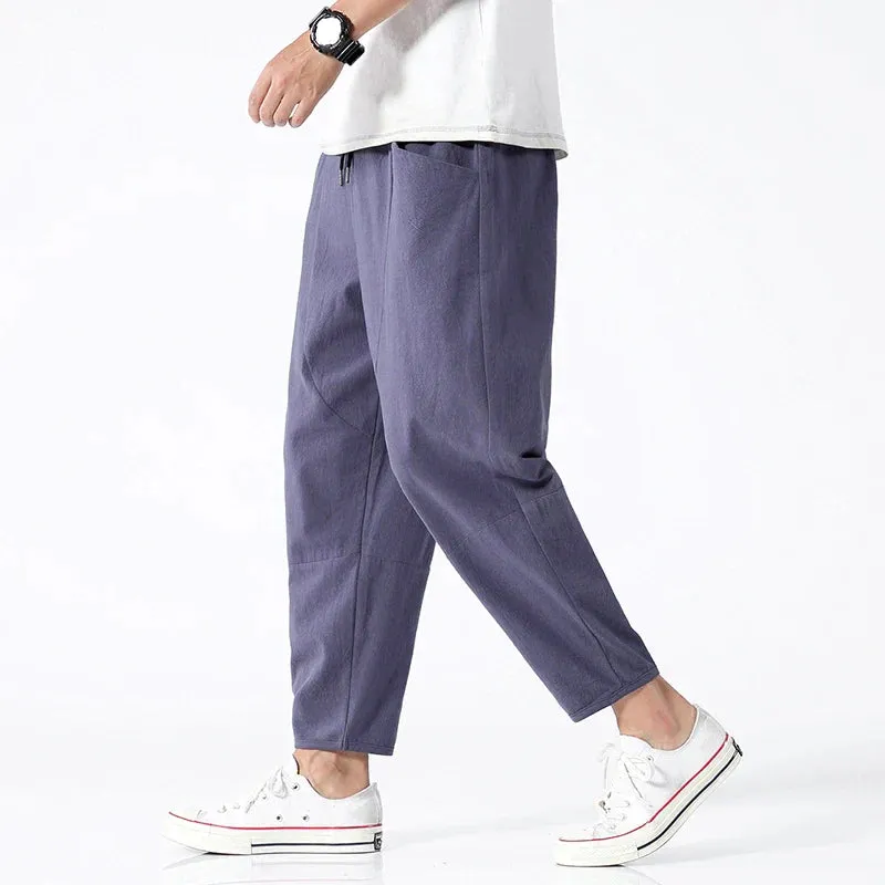 Kyoto Cropped Linen Pants