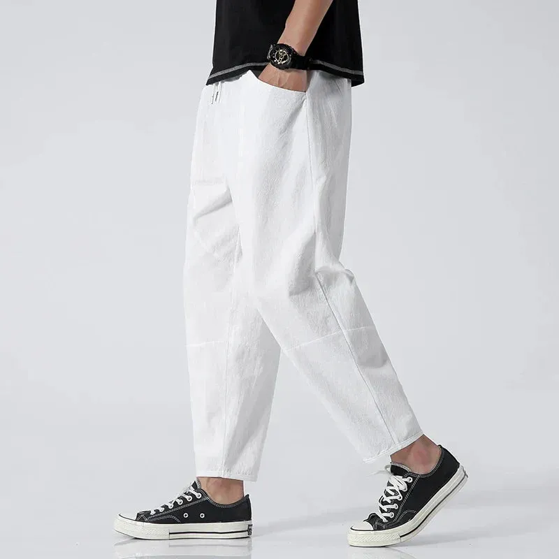 Kyoto Cropped Linen Pants