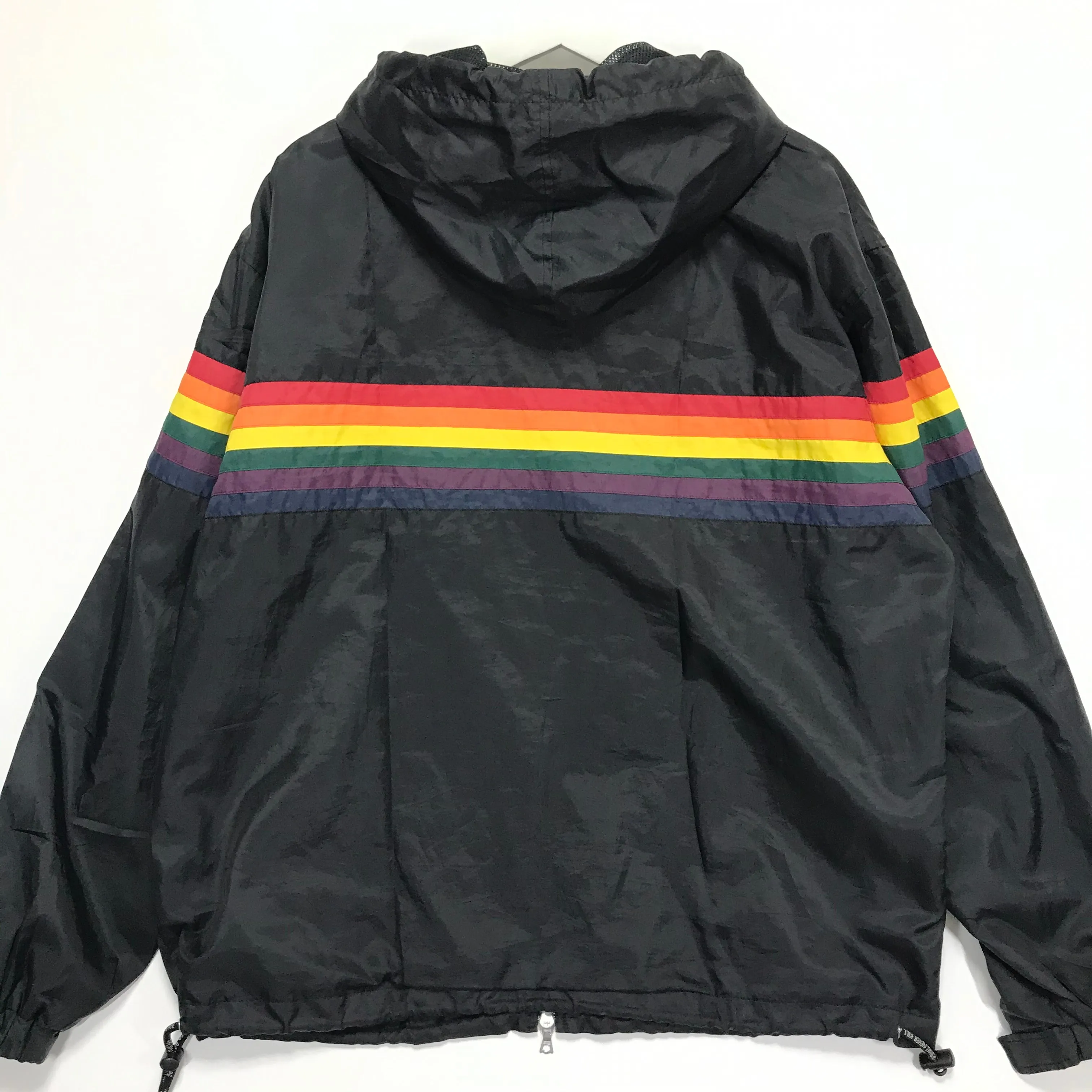 [L] A Bathing Ape Bape Vintage FOOTSOLDIER RAINBOW NYLON HOODED JACKET