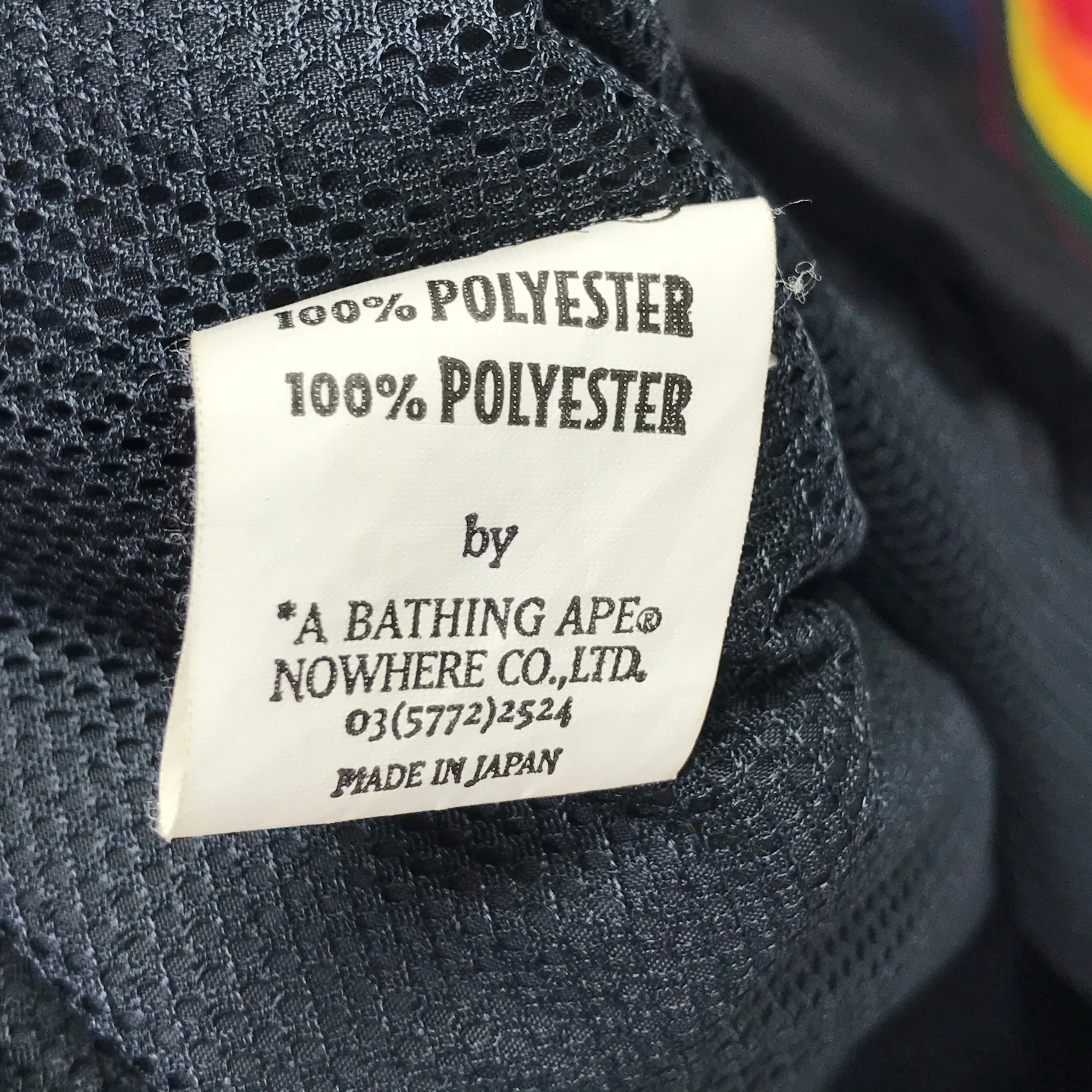 [L] A Bathing Ape Bape Vintage FOOTSOLDIER RAINBOW NYLON HOODED JACKET