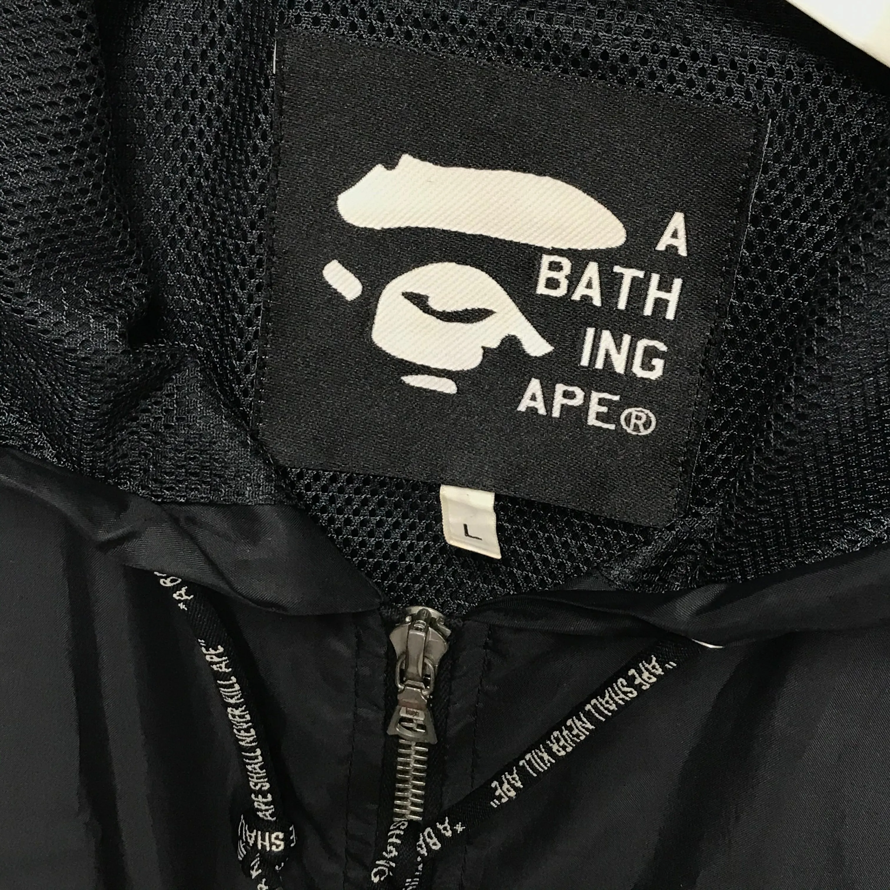 [L] A Bathing Ape Bape Vintage FOOTSOLDIER RAINBOW NYLON HOODED JACKET