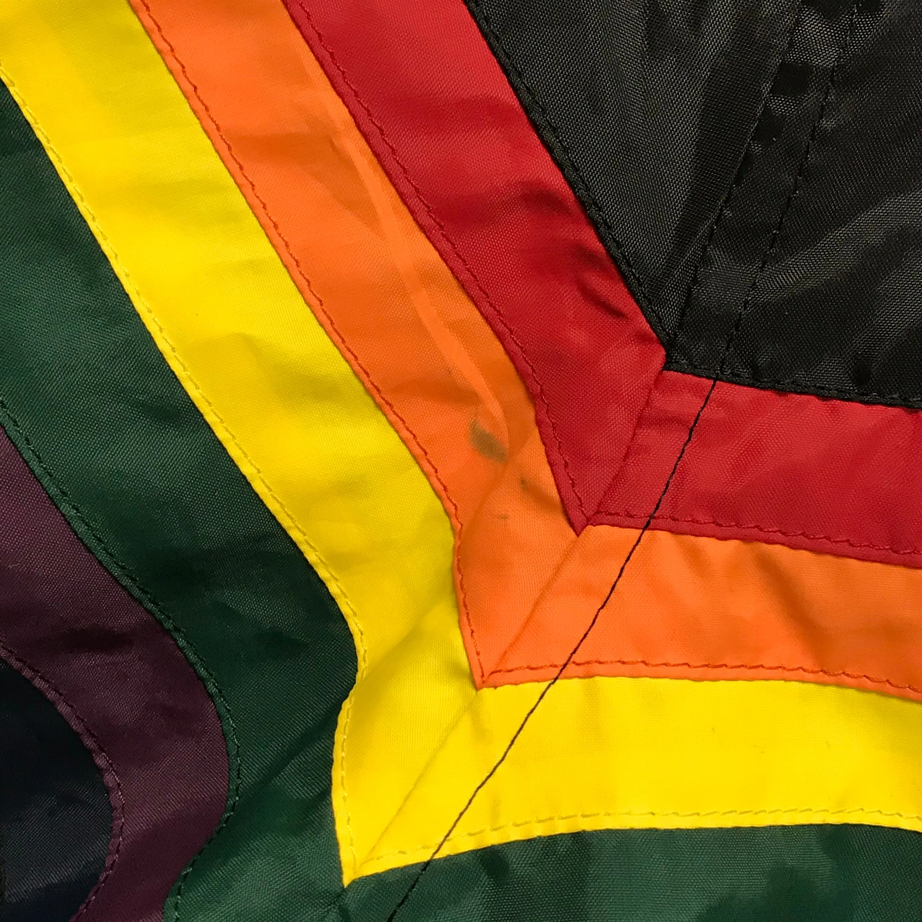 [L] A Bathing Ape Bape Vintage FOOTSOLDIER RAINBOW NYLON HOODED JACKET
