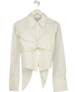 L'academie White Back Tie Shirt UK S