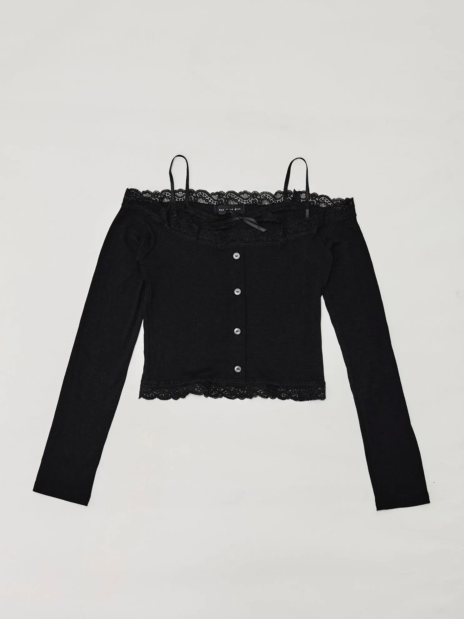 Lace Ribbon Tops[2colours]