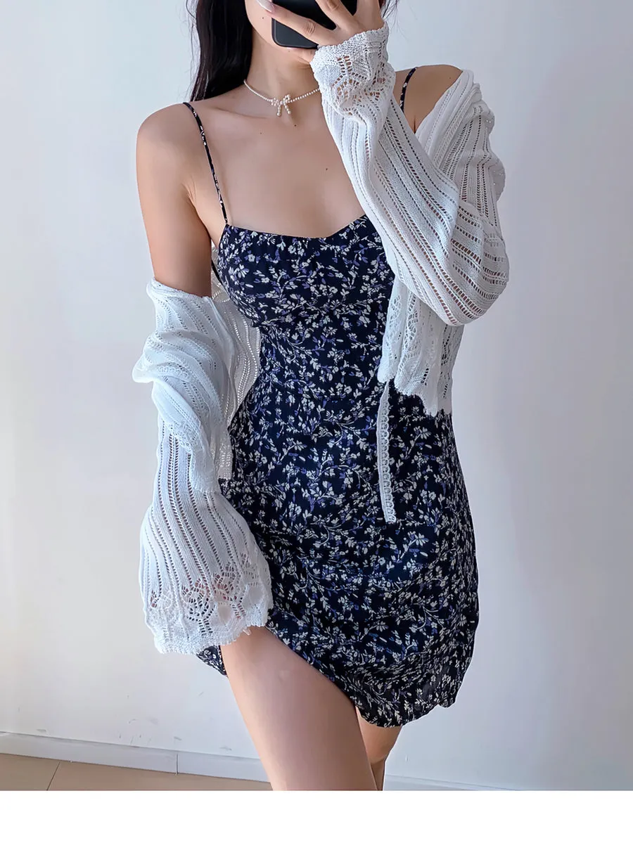 lace V-neck cardigan