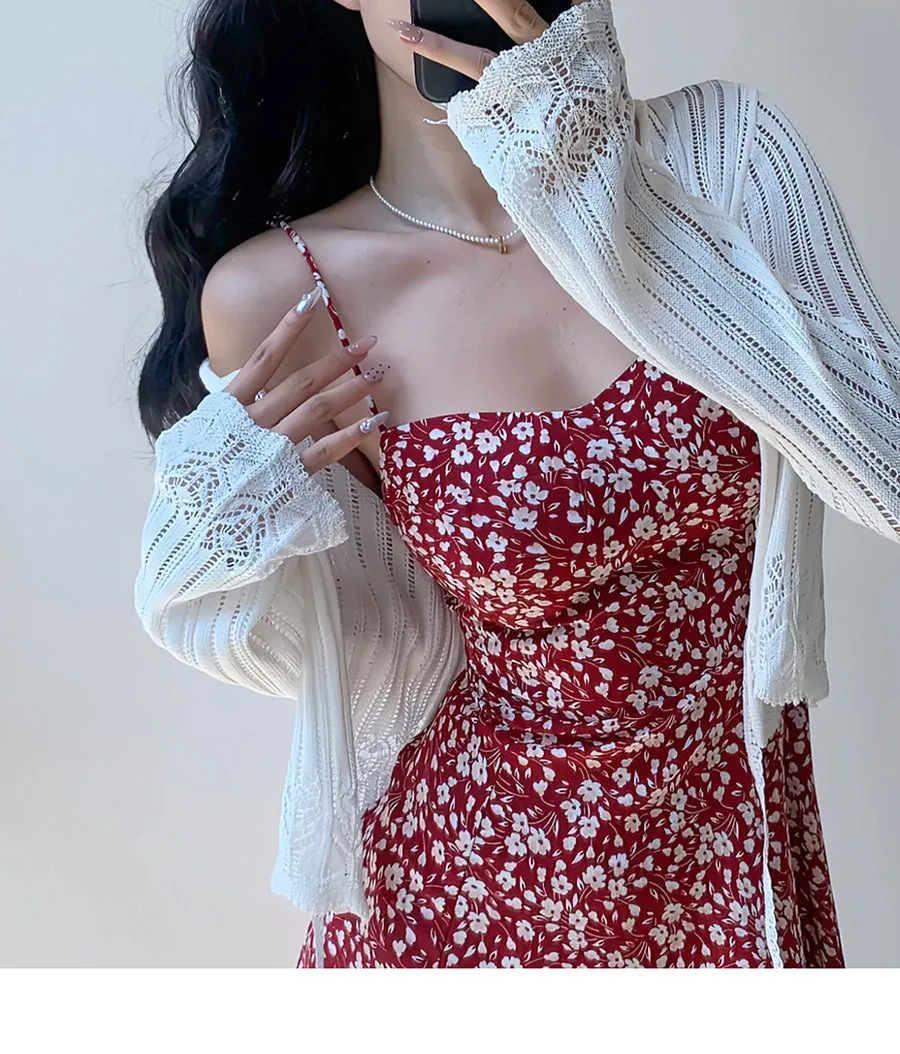 lace V-neck cardigan