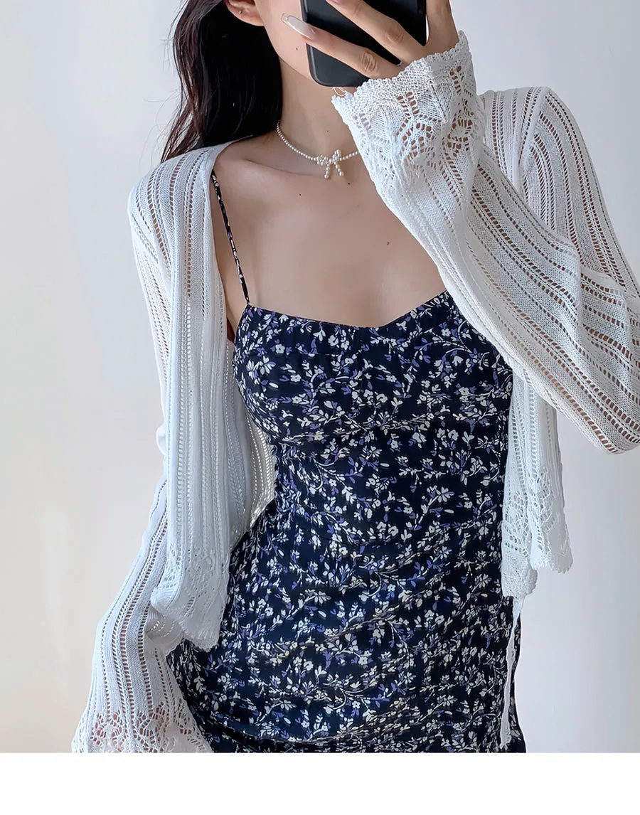 lace V-neck cardigan