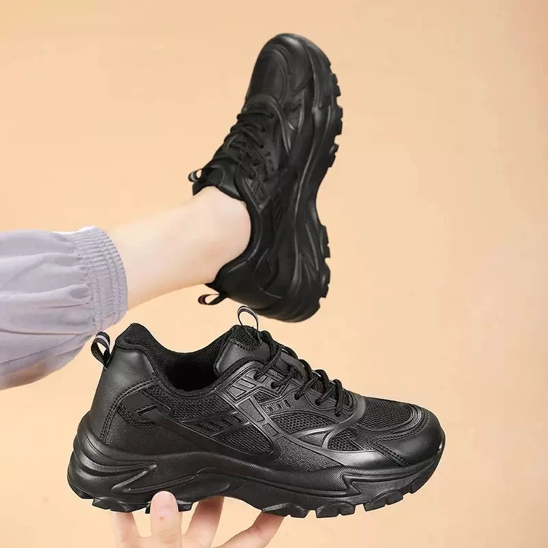 Ladies black sneakers