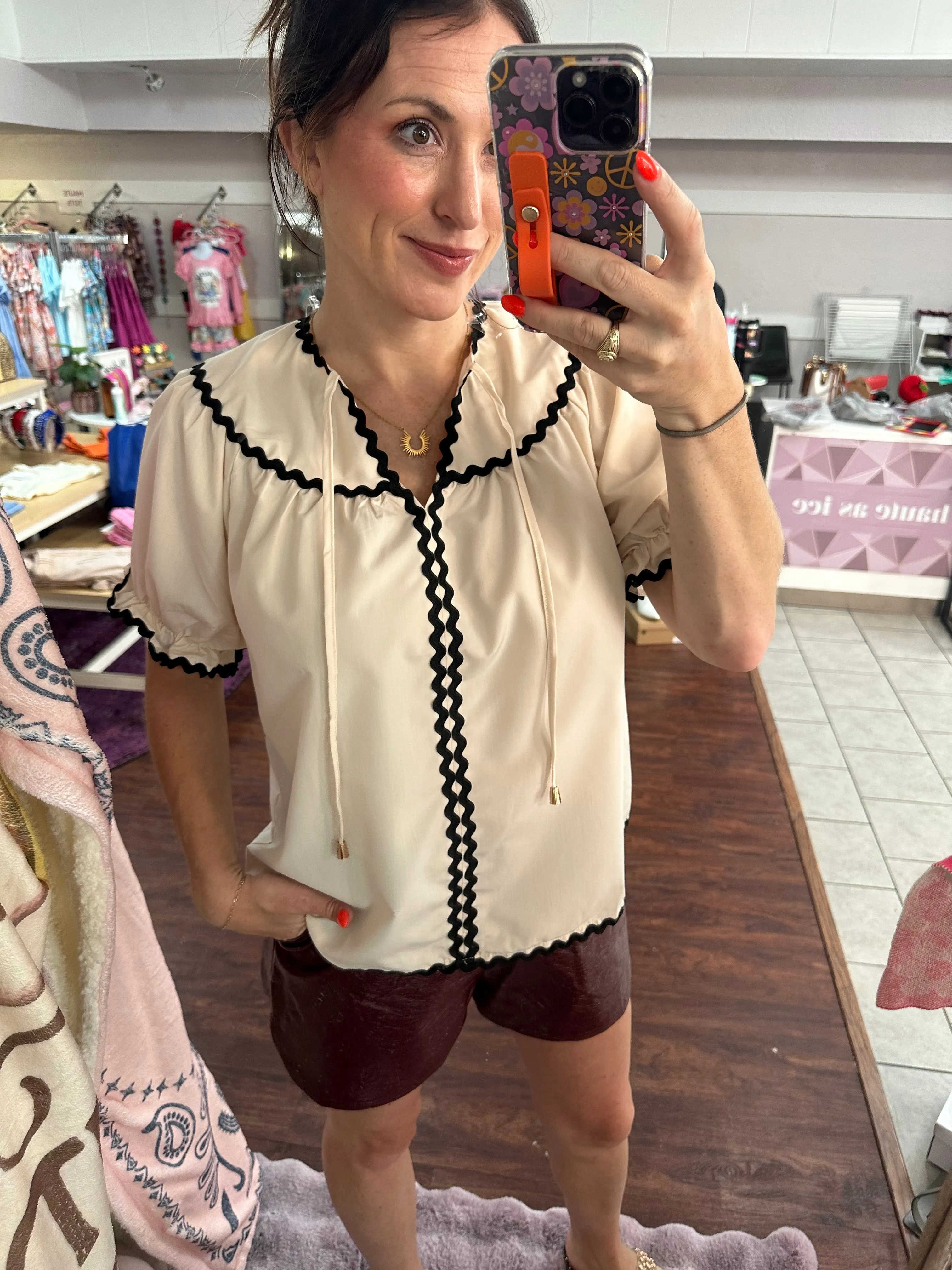 Ladylike Top: Ecru