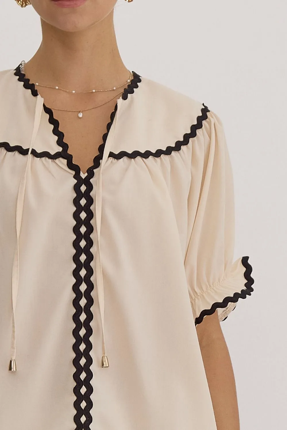 Ladylike Top: Ecru
