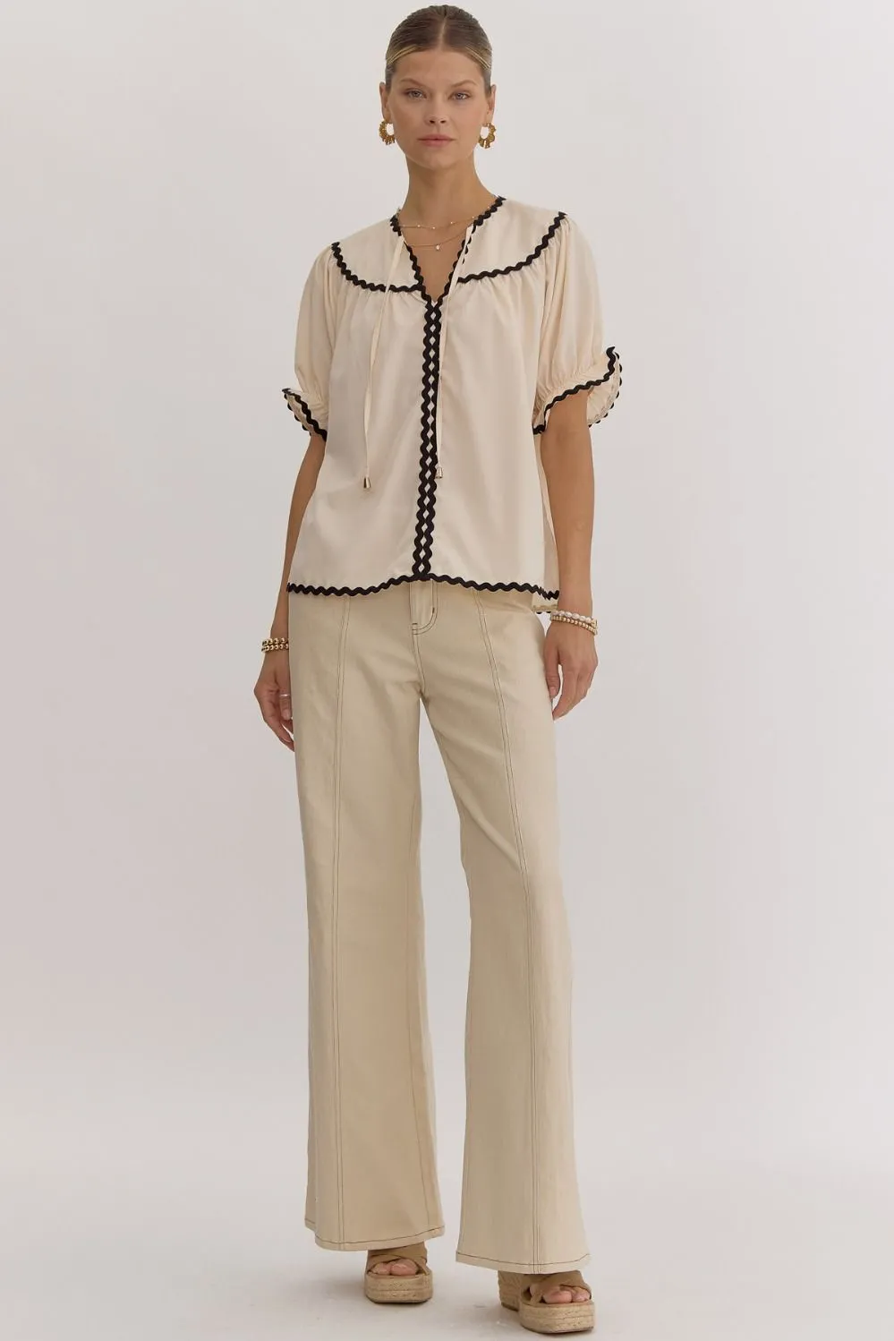 Ladylike Top: Ecru
