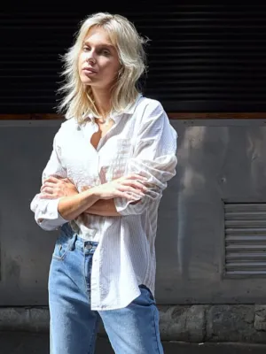 Laguna Shirt : Natural/White Stripe
