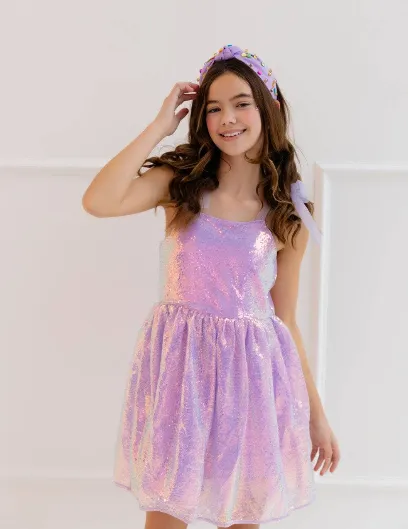 Lavender Sequin Tank Dress