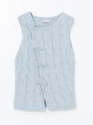LCW Vision

Light Blue Crew Neck Self-Patterned Women's Knitwear Vest