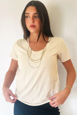 Leon & Harper Tizia Diamonds T-Shirt - Off-White