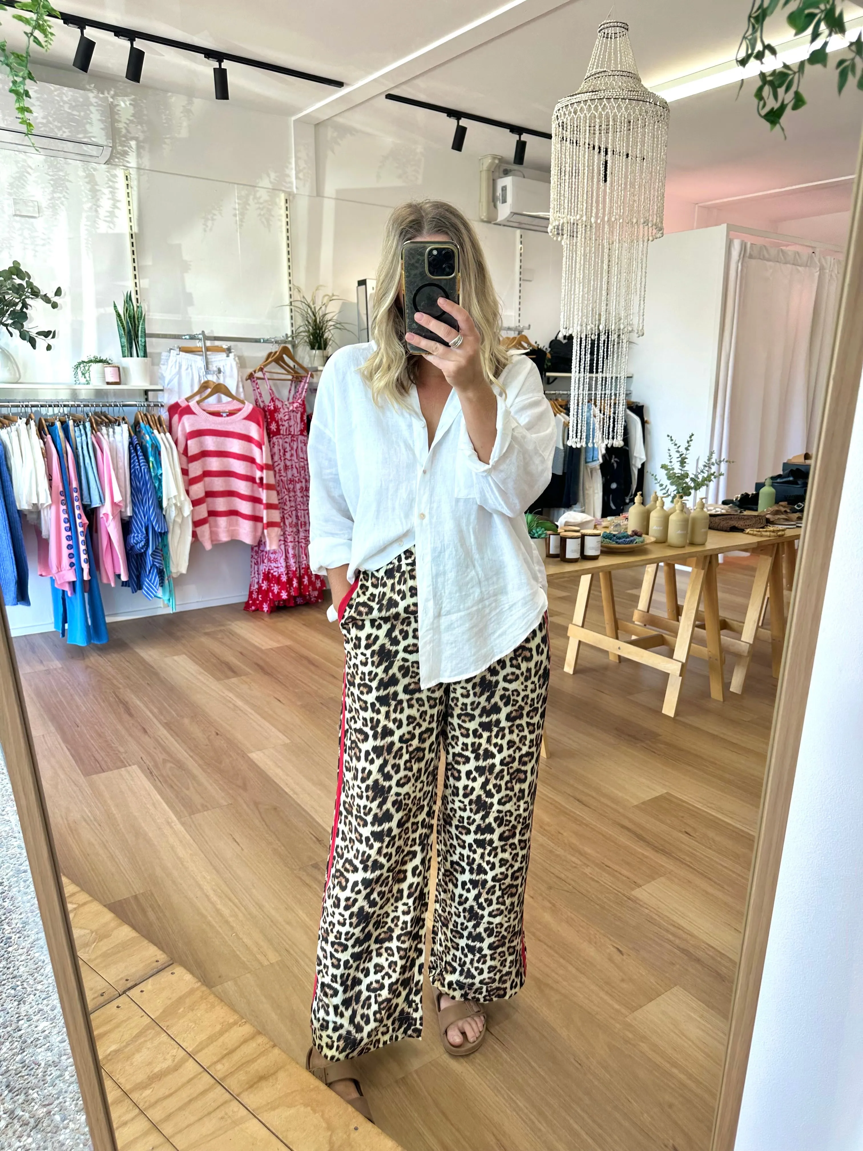 Leopard Racer Pants