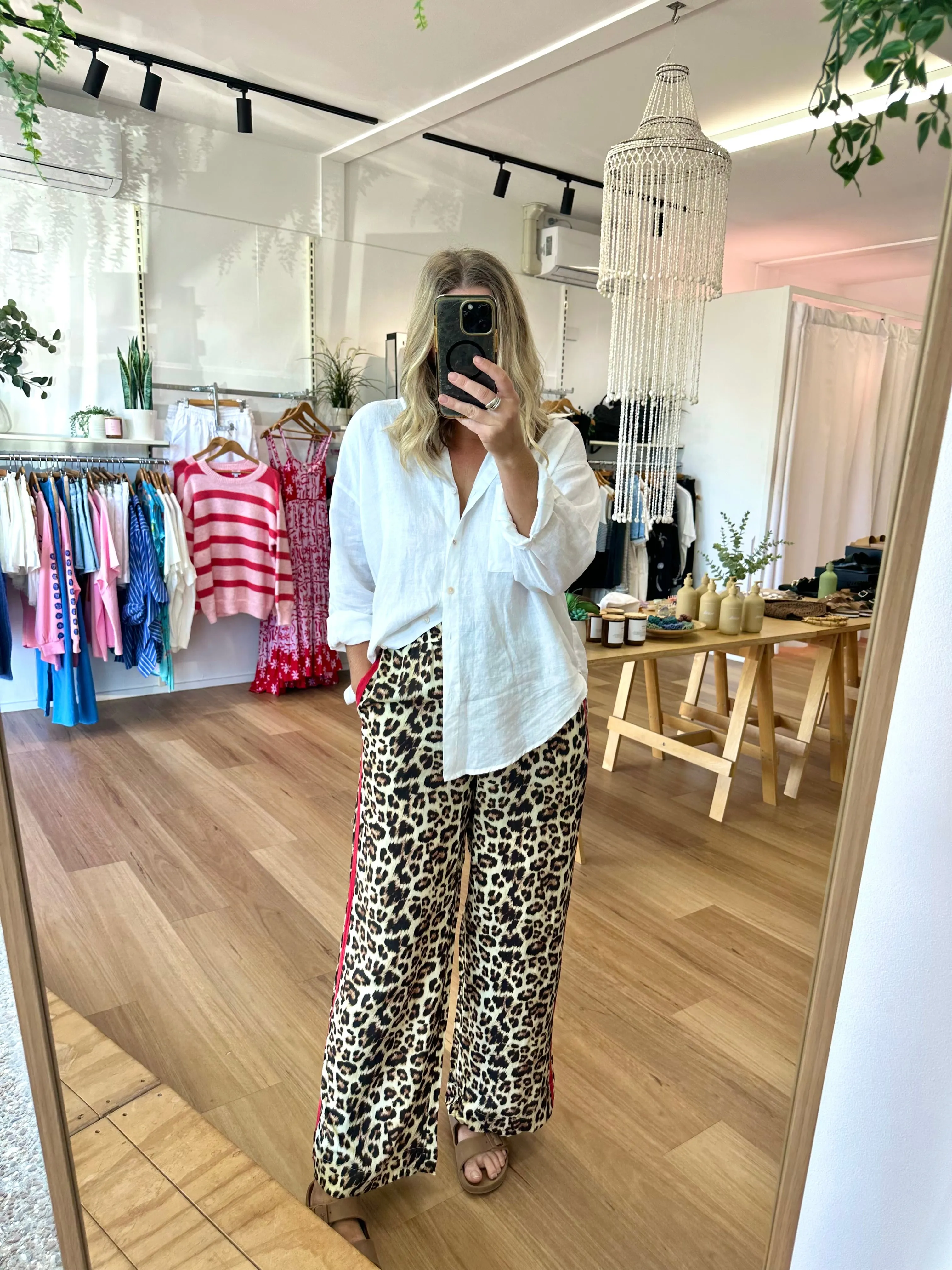 Leopard Racer Pants