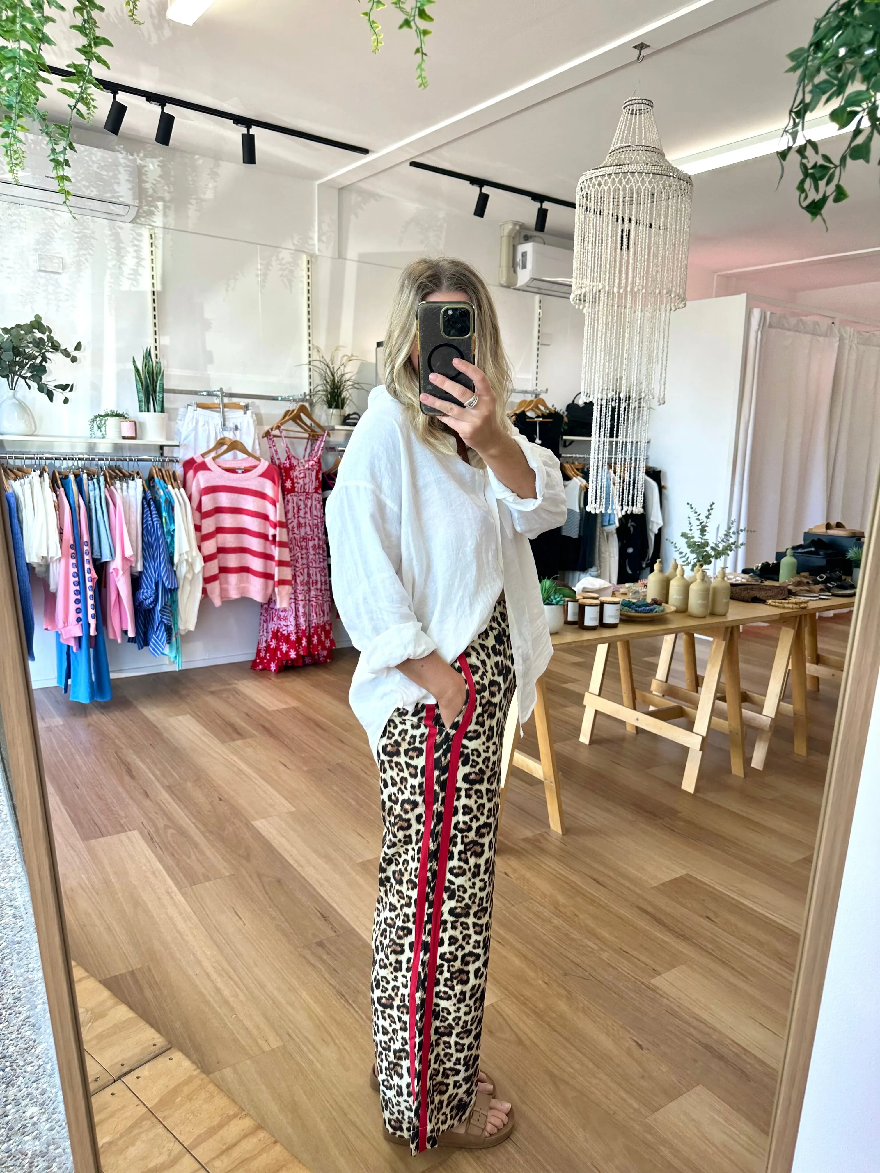 Leopard Racer Pants
