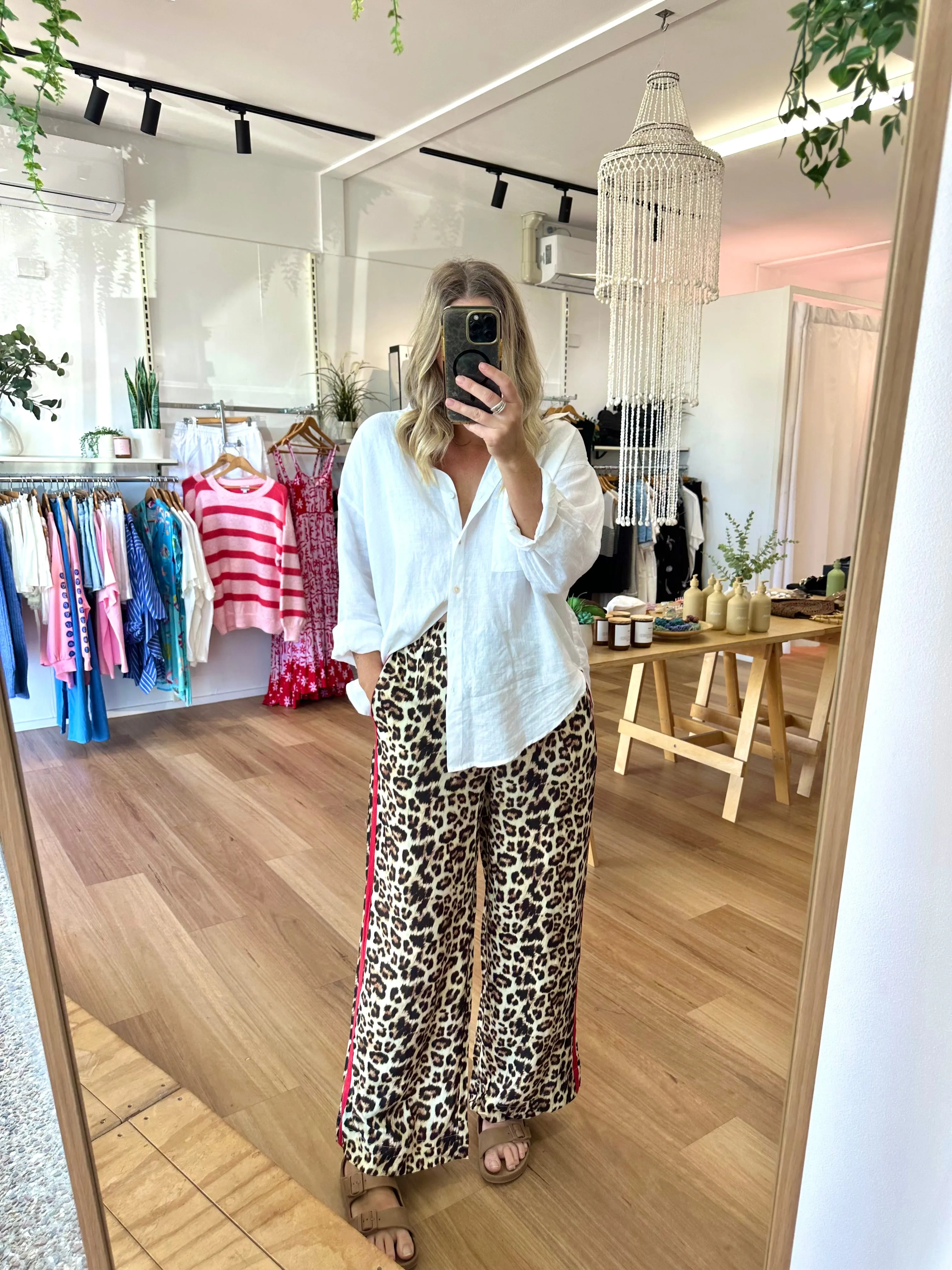 Leopard Racer Pants