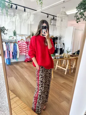 Leopard Racer Pants