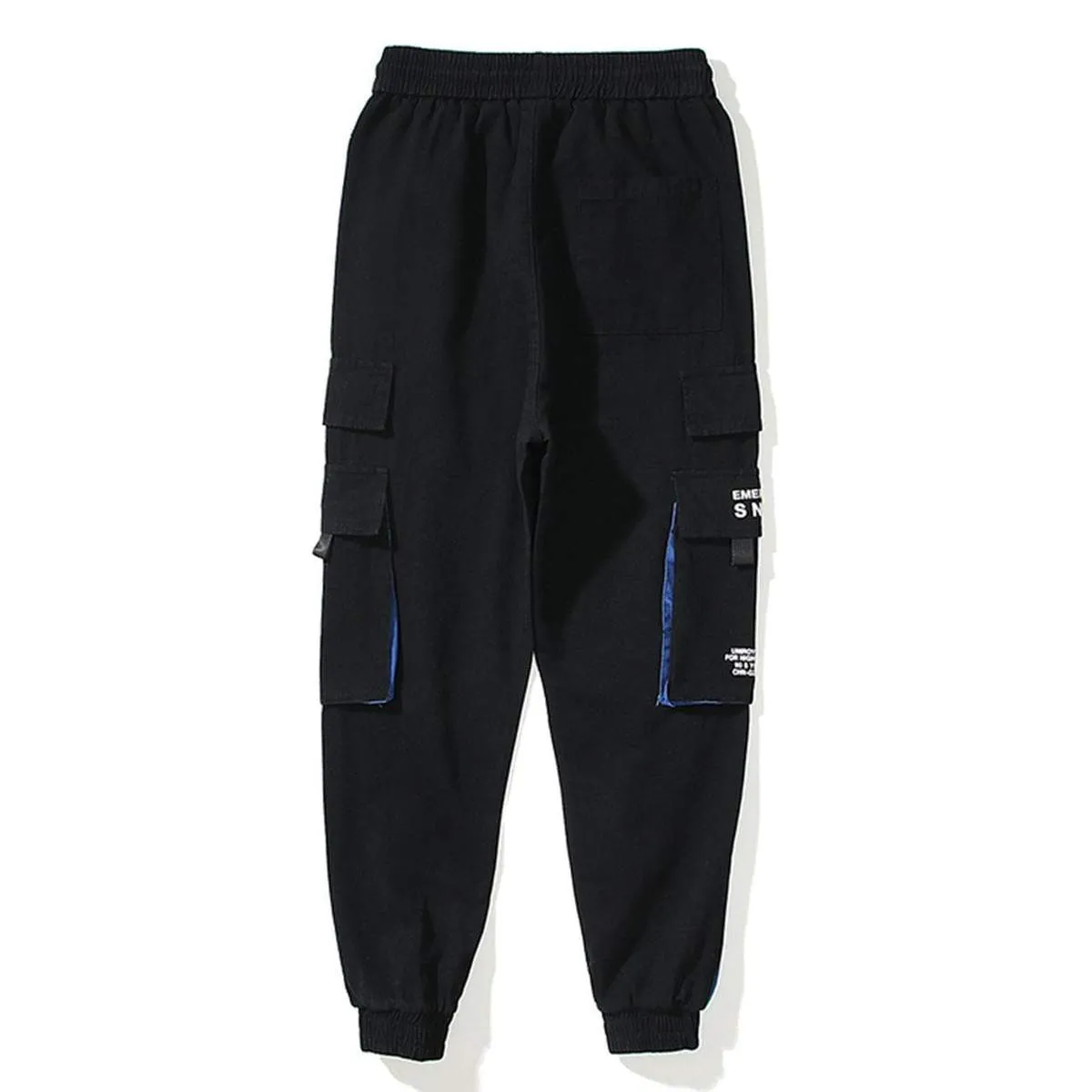 Letter Printed  Side Pocket Cargo Pants