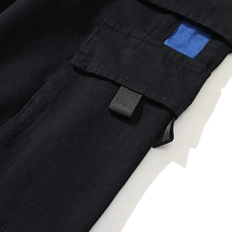 Letter Printed  Side Pocket Cargo Pants
