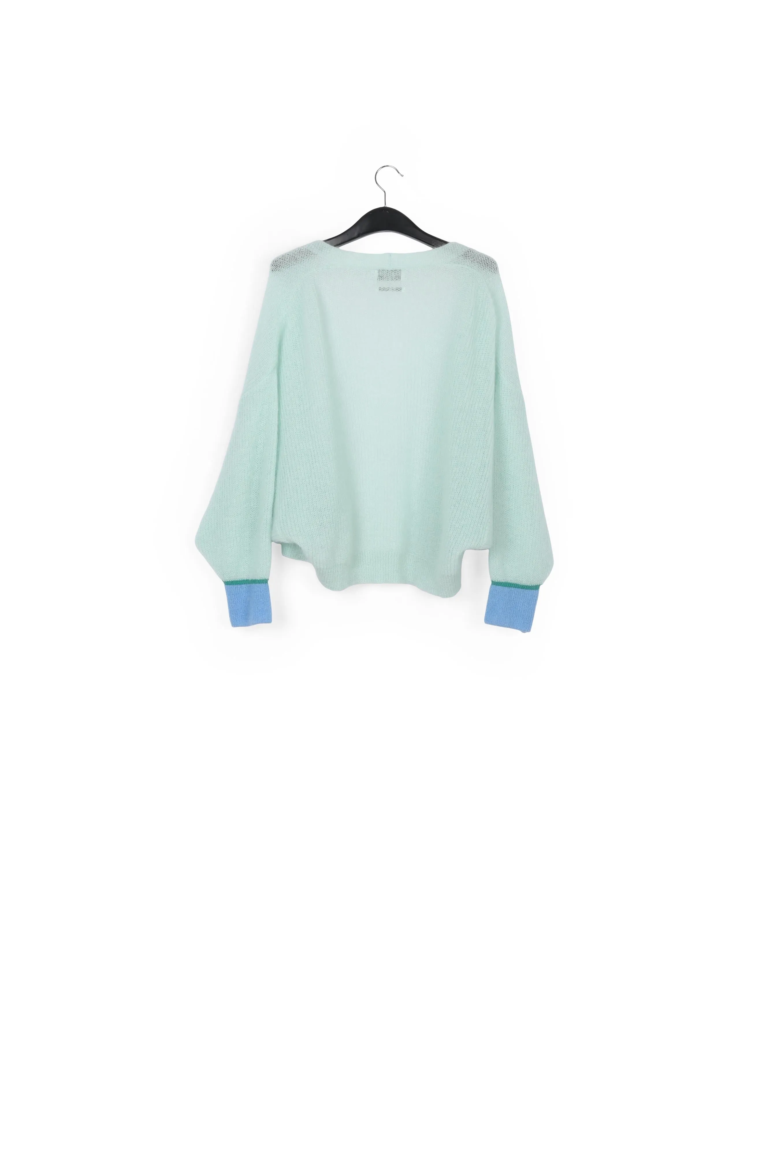 Light blue mohair-blend cardigan