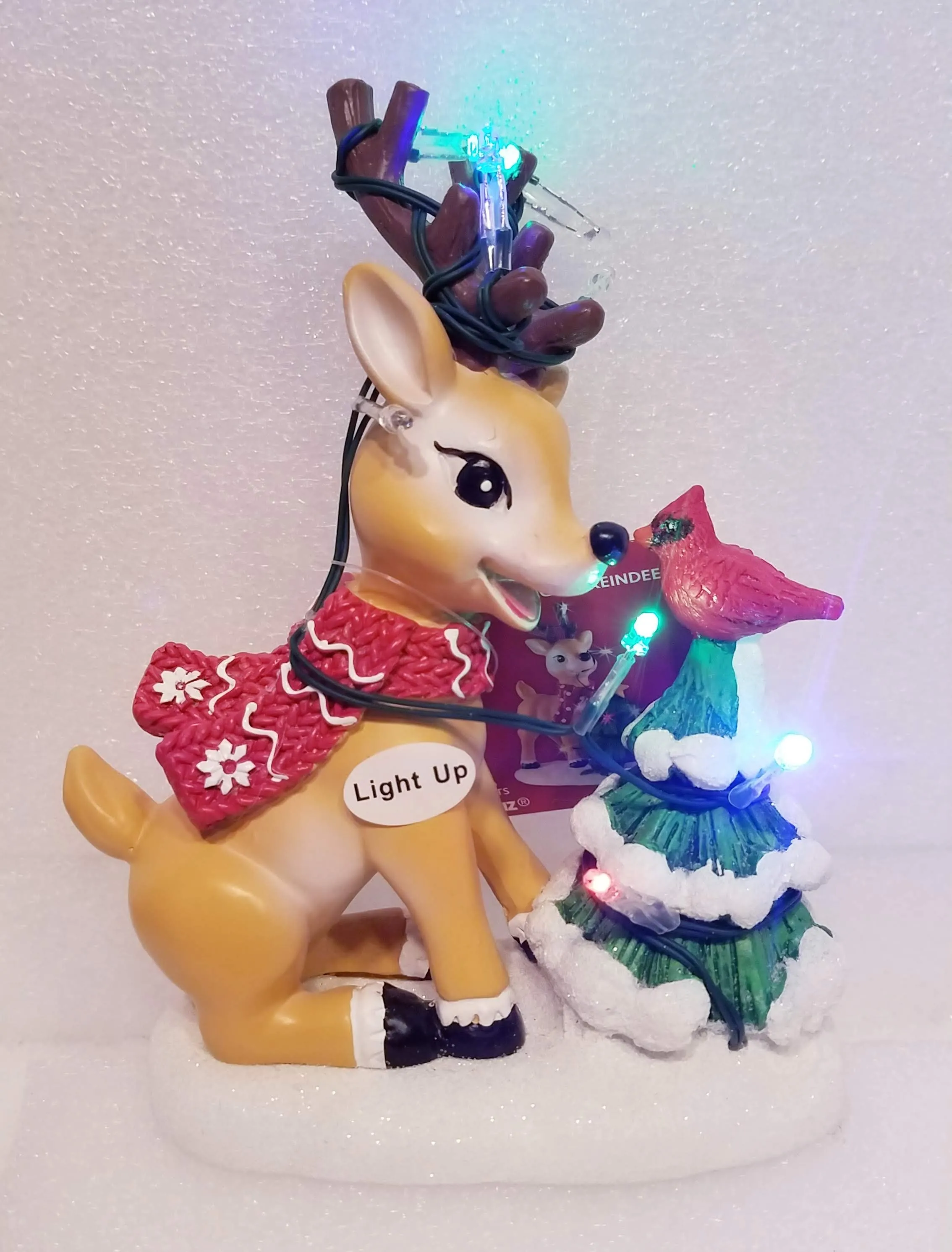 Light Up Christmas Reindeer Figurine Assortment
