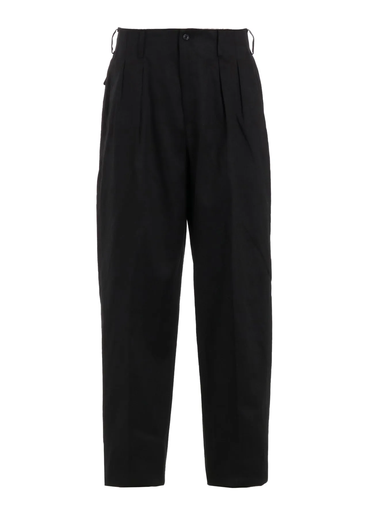 LINEN COTTON TWILL PANTS WITH 2-TUCKS