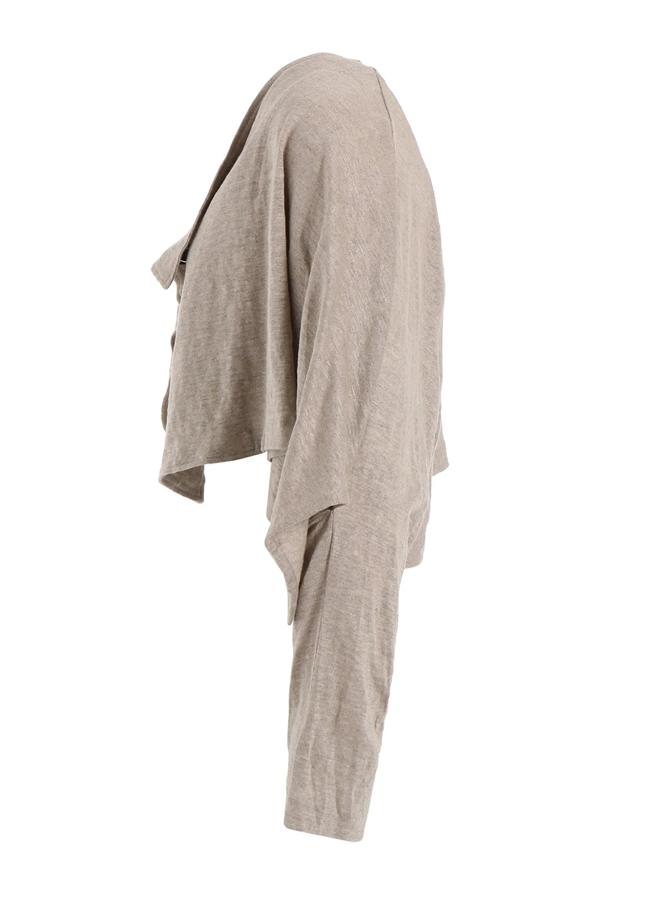 LINEN JERSEY BOLERO CARDIGAN