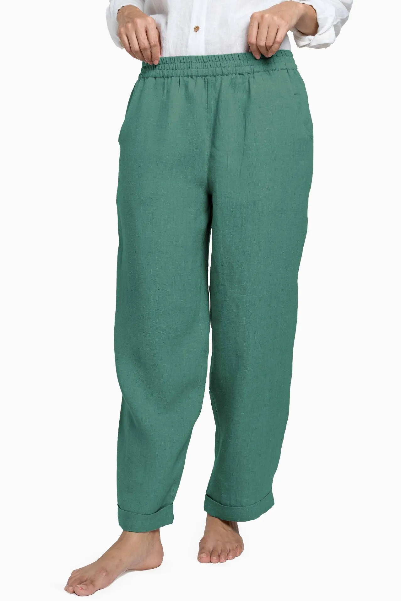Linen Jude Pant-Petal Pink