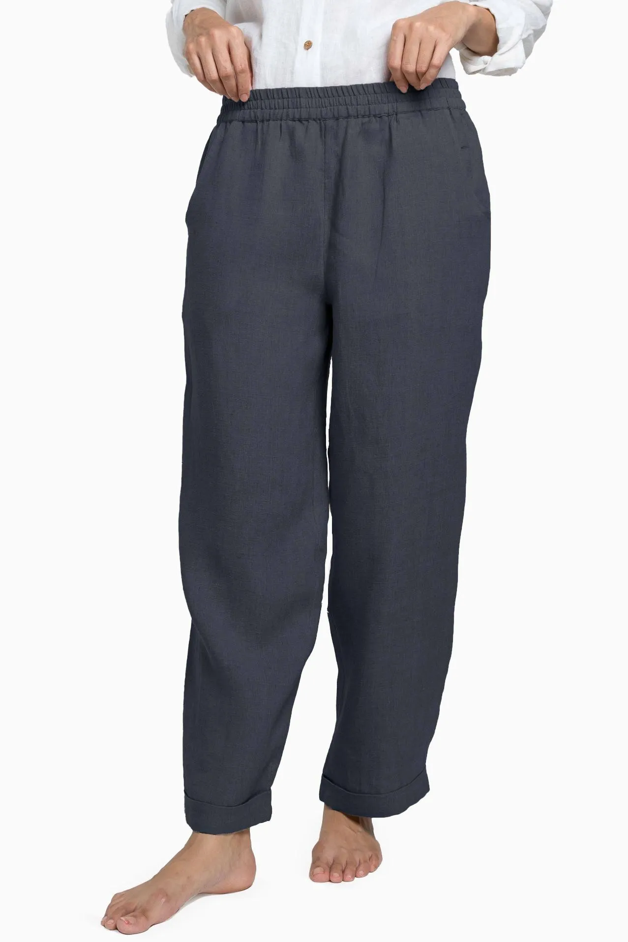 Linen Jude Pant-Petal Pink