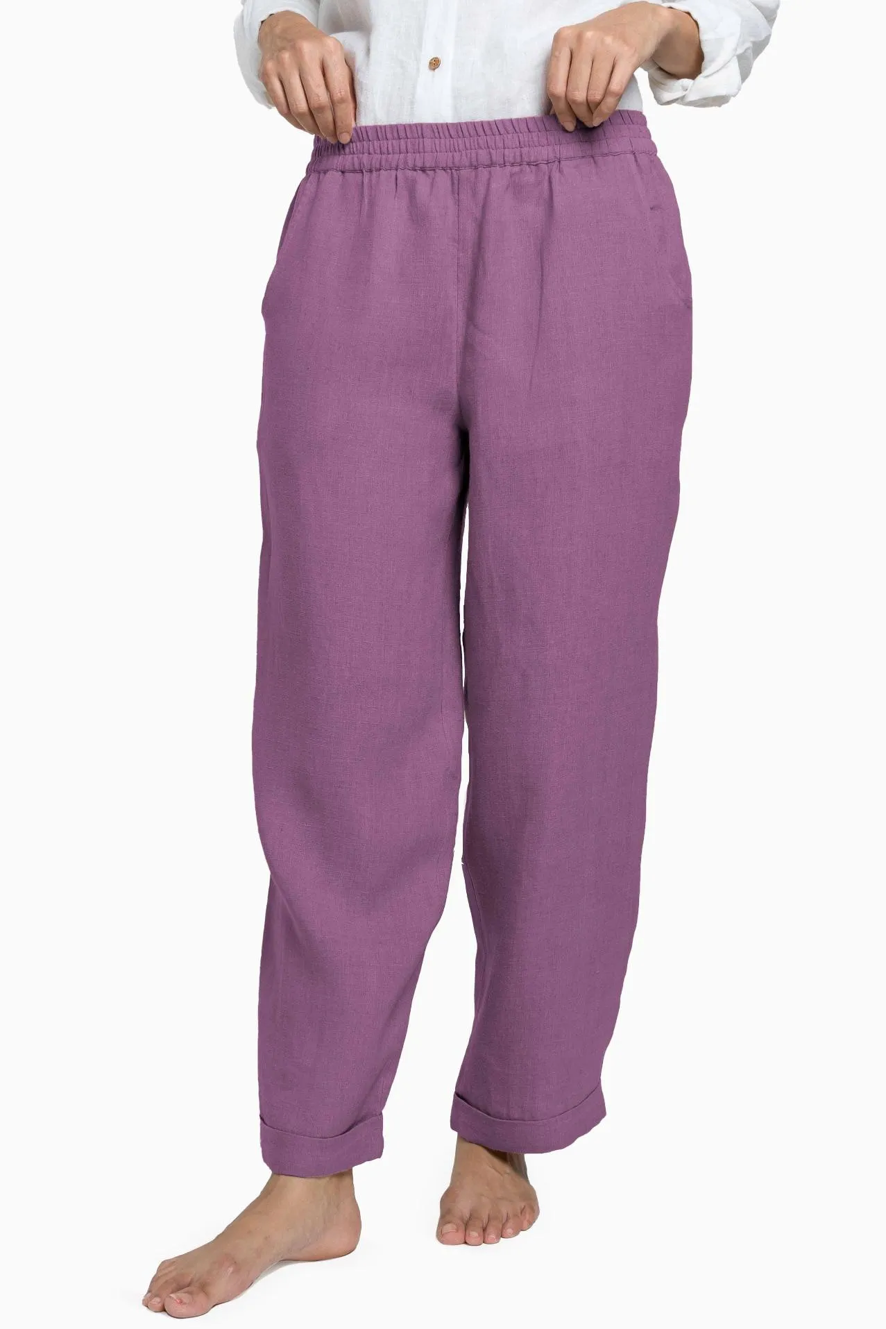 Linen Jude Pant-Petal Pink