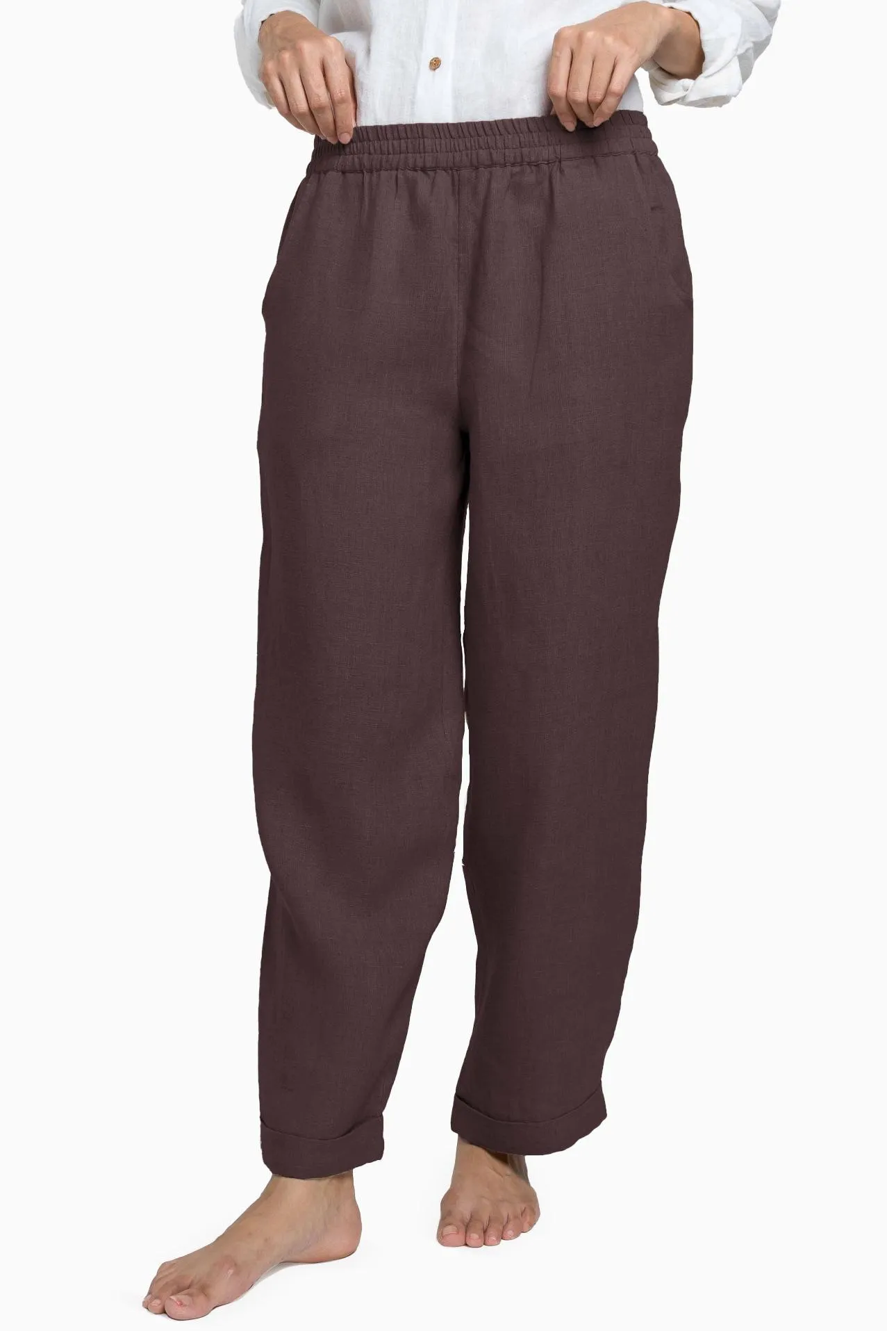 Linen Jude Pant-Petal Pink