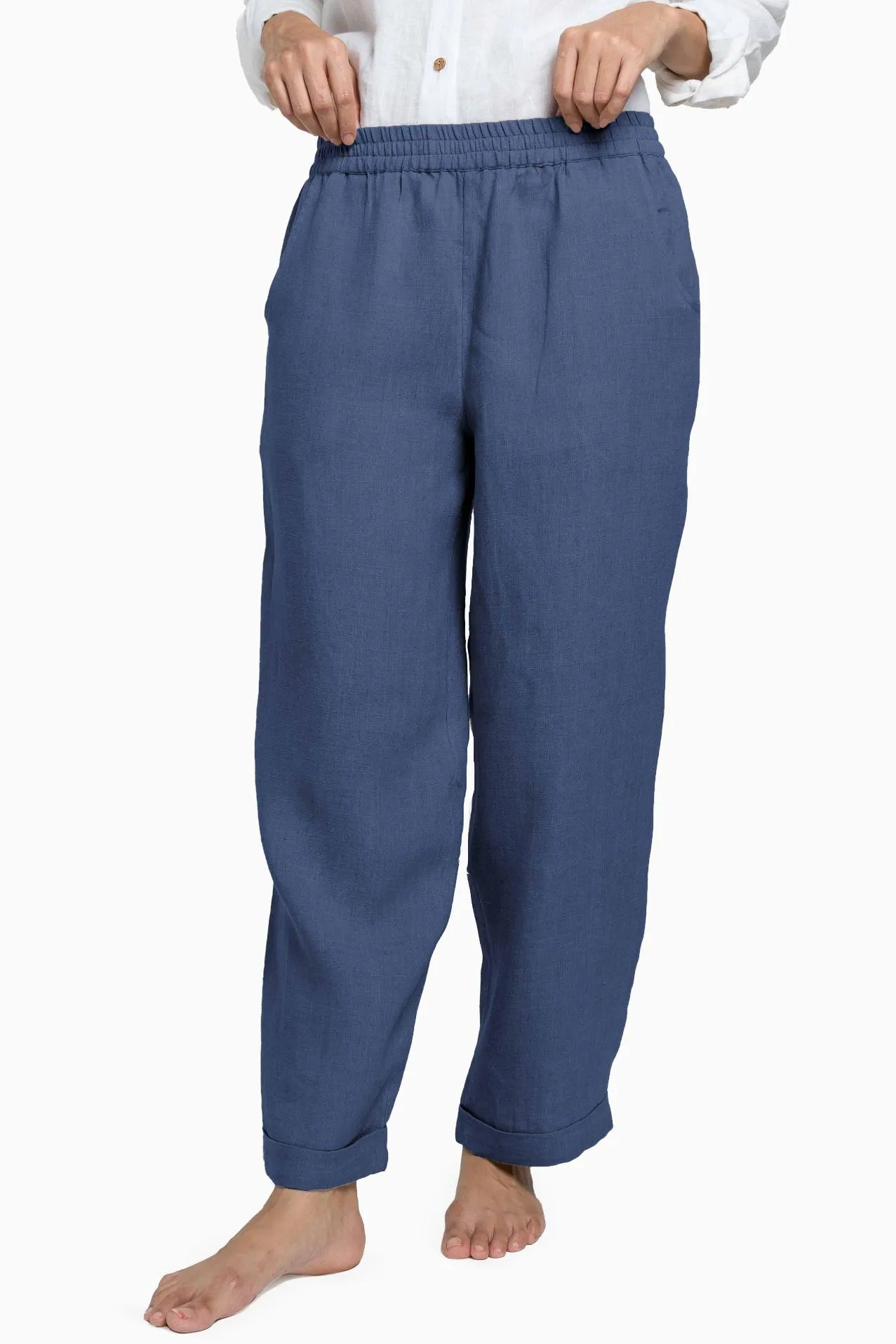 Linen Jude Pant-Petal Pink