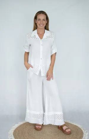 Linen Lattice Pants