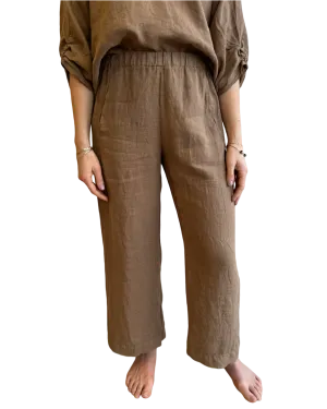 Linen LOLA pants in bark