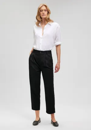Linen Mix Black Pants