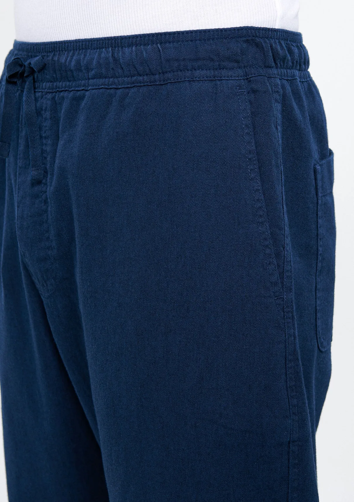 Linen Mix Blue Pants