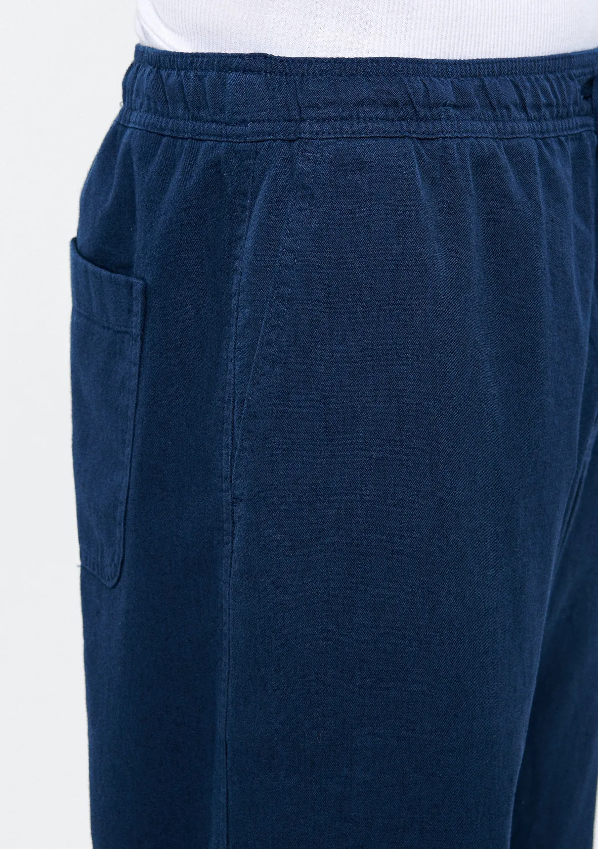 Linen Mix Blue Pants