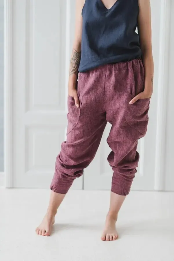 Linen Pants Capri