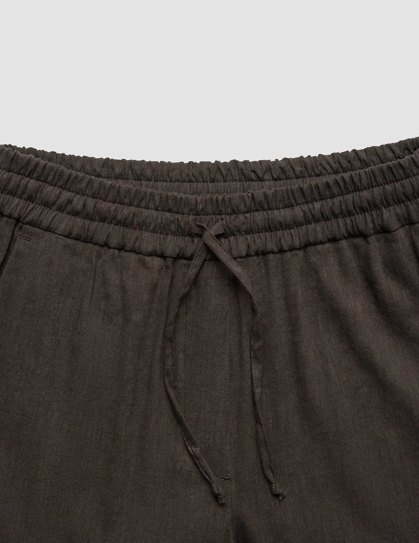 Linen Set Espresso Short Sleeved Shirt & Relaxed Pants