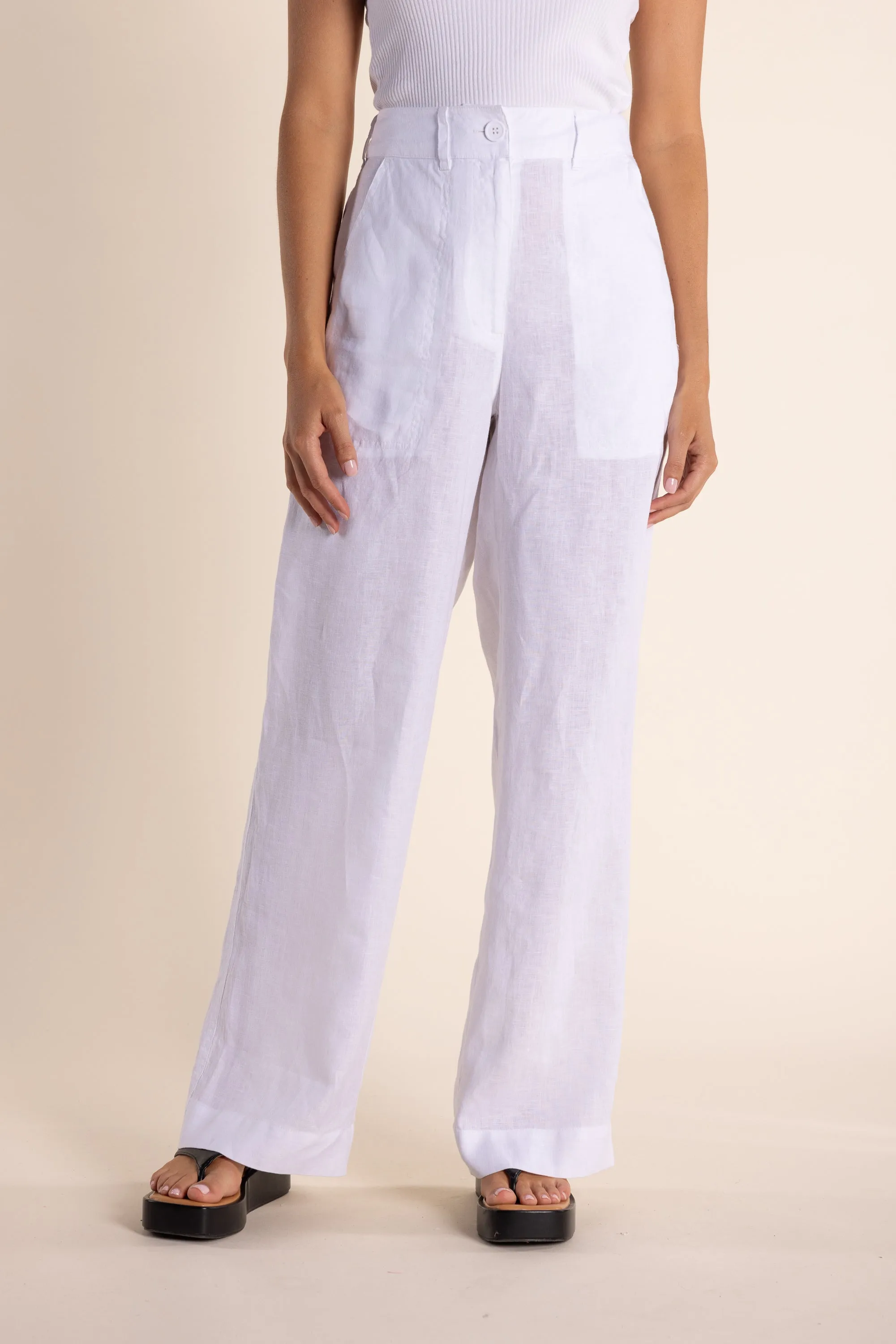 Linen Wide Leg Pant