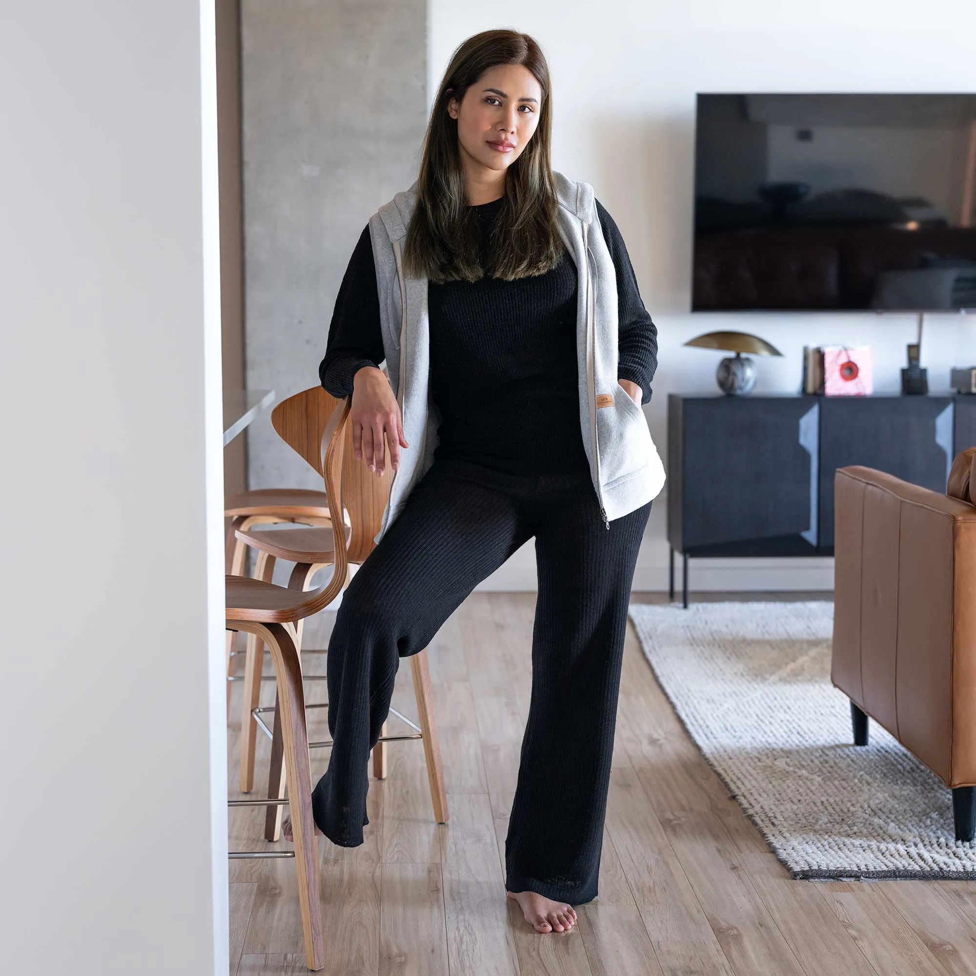 LOLA 100% Organic Linen Knit Pants (OC Thread, Covered Organic Elastic, No Plastic, No Synthetics) (Biodegradable)