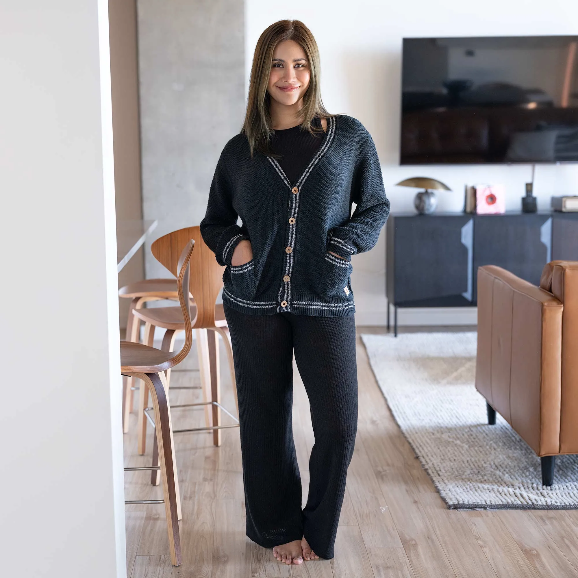 LOLA 100% Organic Linen Knit Pants (OC Thread, Covered Organic Elastic, No Plastic, No Synthetics) (Biodegradable)