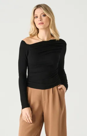 LONG SLEEVE DRAPED TOP