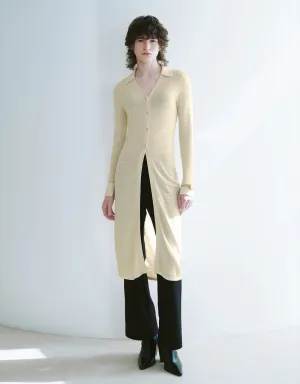 Longline V-Neck Skinny Knitted Cardigan